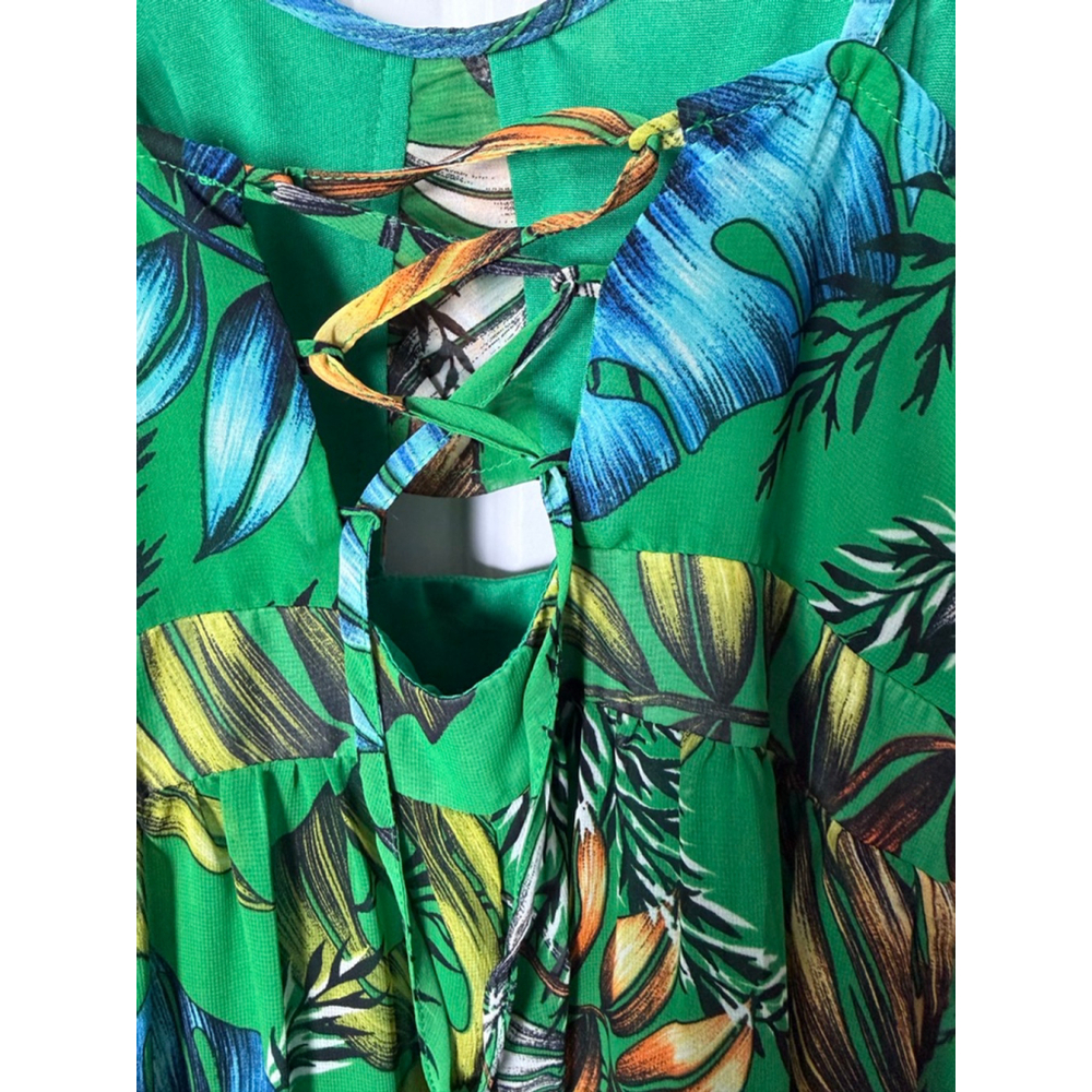 do & be Green Tropical Print Maxi Dress S - Picture 10 of 12